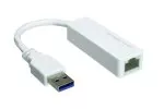Adapter USB 3.0 (2.0) za Gbit LAN za MAC in PC Vtič USB 3.0 A v vtičnico RJ45, bel
